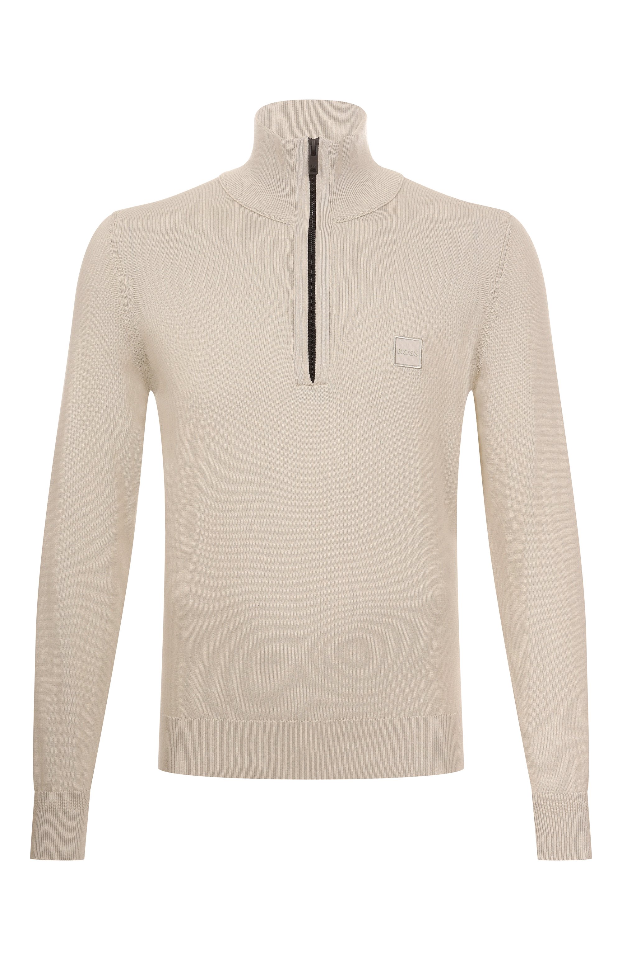 Хлопковый джемпер BOSS ORANGE бежевого цвета по цене 19500 руб., арт. 50527585, фото 1 Хлопковый джемпер BOSS ORANGE, арт. 50527585, фото 1
