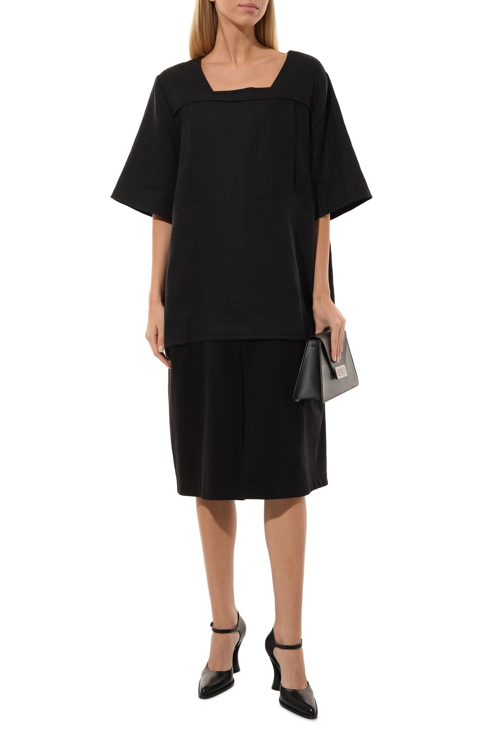 Двустороннее платье из хлопка и льна MIDGARD PARIS, арт. F1-DR3-BK, фото 2