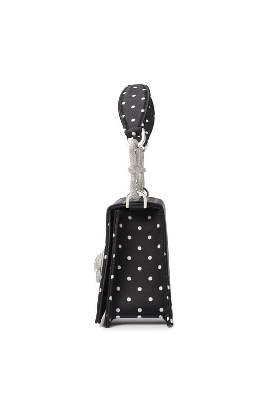Сумка Double Bow Samantha medium Mach & Mach PF25-B0101-D0T-BLWH Чёрный  PF25-B0101-D0T-BLWH Фото 4