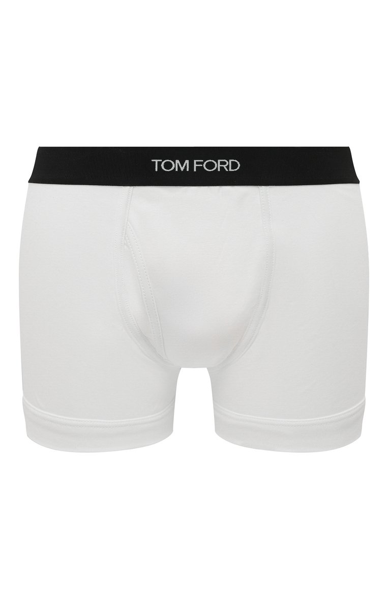 Мужские хлопковые боксеры TOM FORD белого цвета, арт. T4LC3104 | Фото 1 (Материал внешний: Хлопок; Материал сплава: Проставлено; Нос: Не проставлено; Мужское Кросс-КТ: Трусы; Кросс-КТ: бельё; Трусы М: Боксеры)