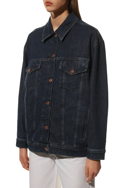 Джинсовая куртка 7 FOR ALL MANKIND темно-синего цвета по цене 29150 руб., арт. JSEJC100UC, фото 3 Джинсовая куртка 7 FOR ALL MANKIND, арт. JSEJC100UC, фото 3