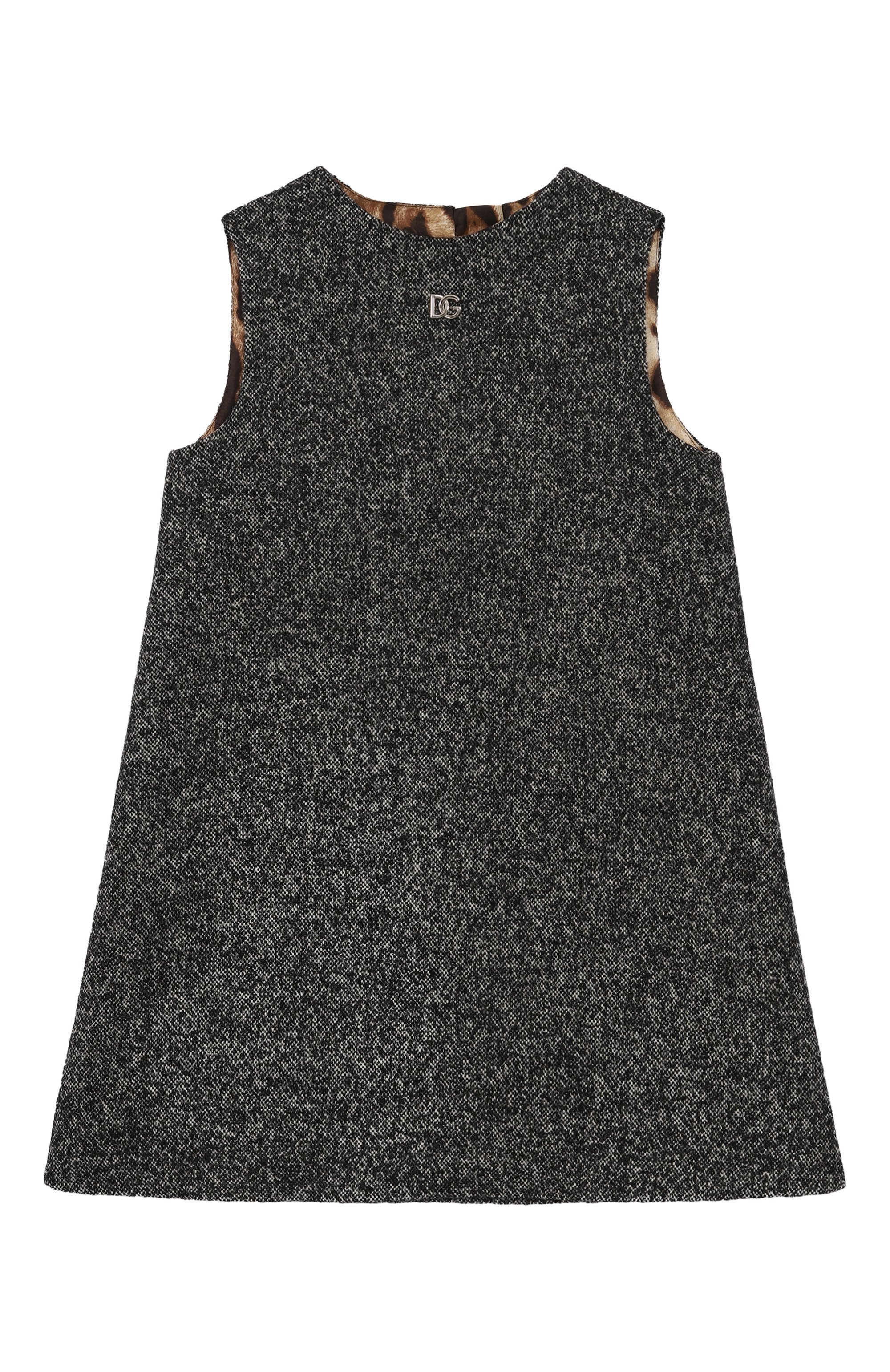 Шерстяное платье DOLCE & GABBANA темно-серого цвета по цене 71950 руб., арт. L54DJ1/FMZA0/10-12+, фото 1 Шерстяное платье DOLCE & GABBANA, арт. L54DJ1/FMZA0/10-12+, фото 1