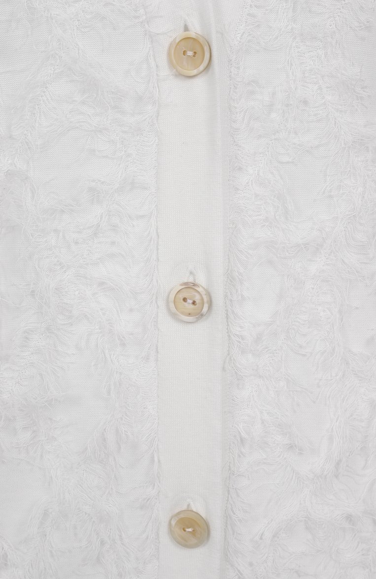 Женский хлопковый кардиган LORENA ANTONIAZZI белого цвета, арт. P25130CM24A/1329 | Фото 6 (Рукава: Длинные; Длина (для топов): Удлиненные; Материал внешний: Хлопок; Женское Кросс-КТ: кардиган-трикотаж; Стили: Кэжуэл; Застежка: Пуговицы)