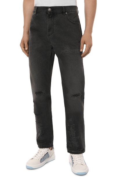 Джинсы BALMAIN темно-серого цвета по цене 87650 руб., арт. DH1MI043/DE68, фото 3 Джинсы BALMAIN, арт. DH1MI043/DE68, фото 3