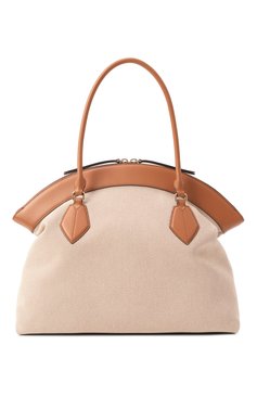 Женская сумка-тоут furla erica xl FURLA светло-бежевого цвета, арт. WB01429/BX3540 | Фото 6 (Размер: large; Материал: Текстиль; Автоматизация ТО: Проставлено; Автоматизация состава: Проставлено)