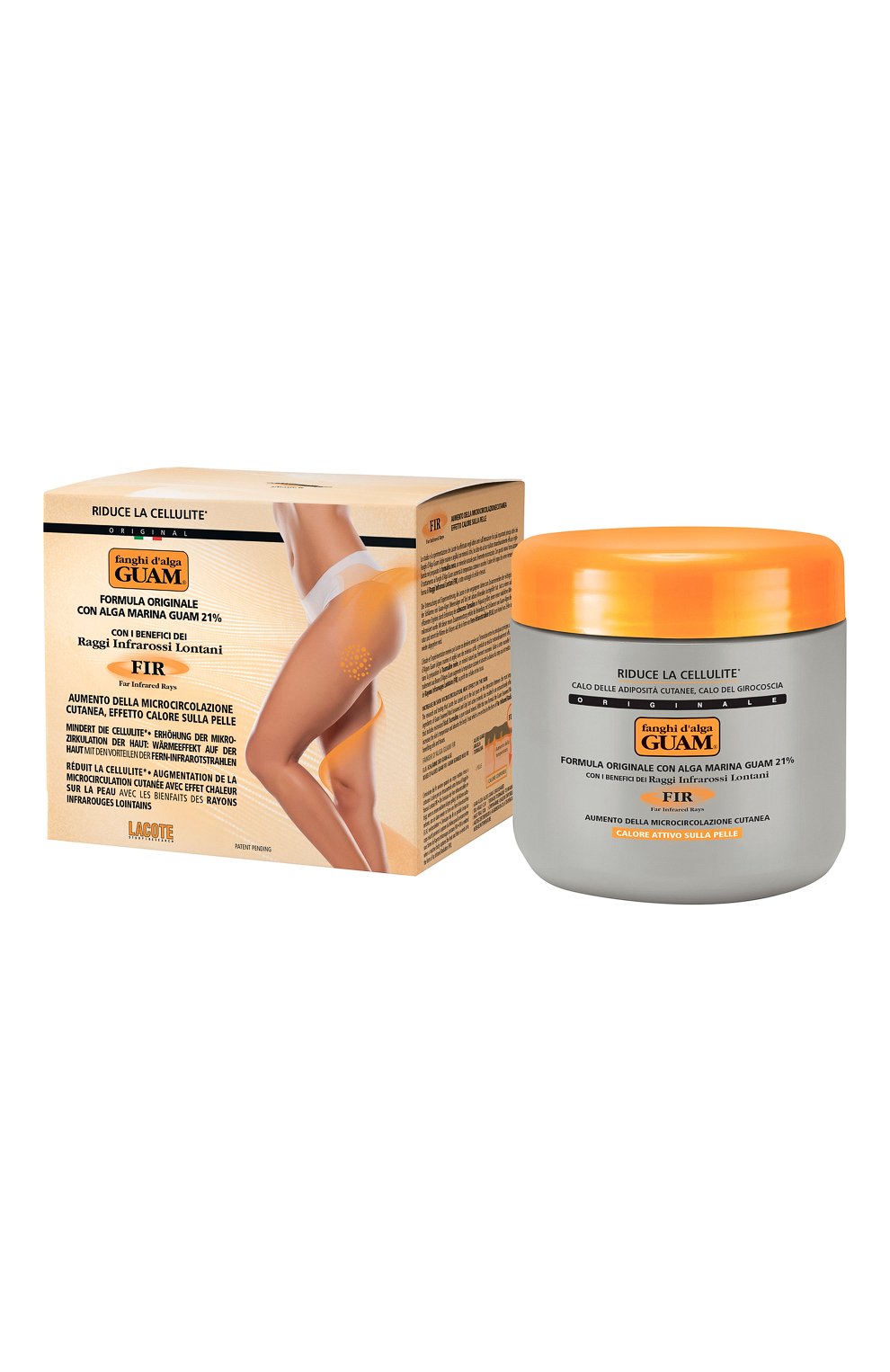 Антицеллюлитная разогревающая маска с микрокристаллами турмалина fir (500g) GUAM, арт. 8025021112756, фото 1