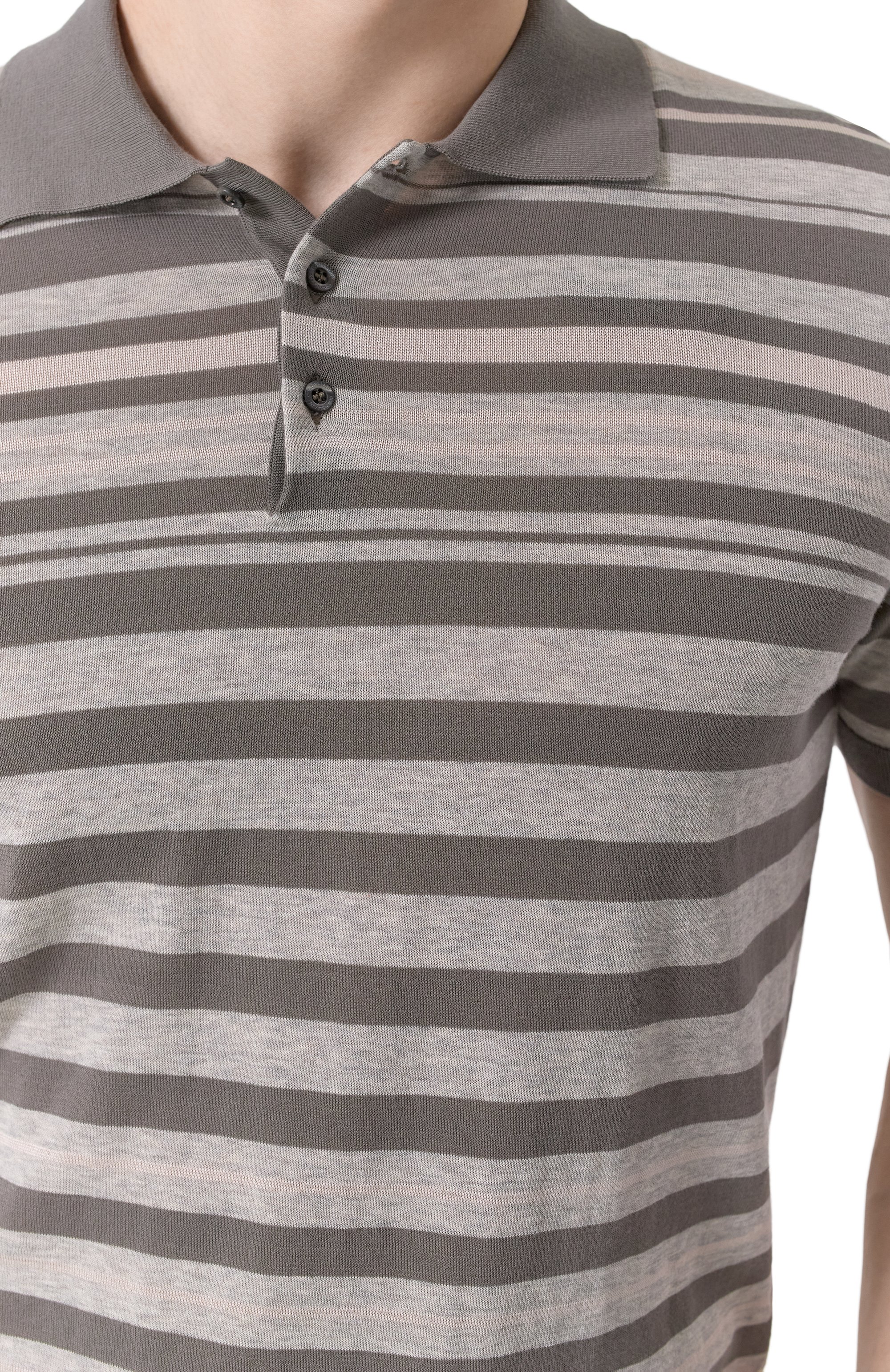 Поло из хлопка и шелка CORNELIANI, арт. 25M524-2525106, фото 5