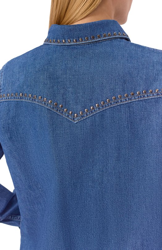 Джинсовая рубашка 7 For All Mankind 7U84TC21-21C Синий  7U84TC21-21C Фото 5