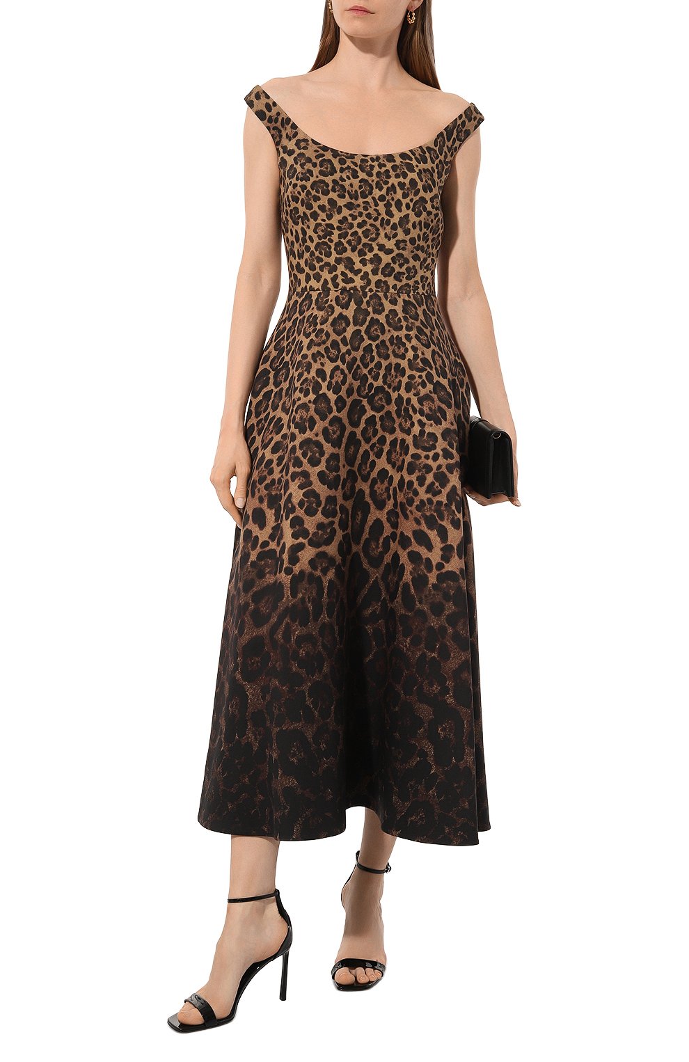 Платье из шерсти и шелка VALENTINO леопардового цвета по цене 672500 руб., арт. 3B3VA4Z681B, фото 2 Платье из шерсти и шелка VALENTINO, арт. 3B3VA4Z681B, фото 2