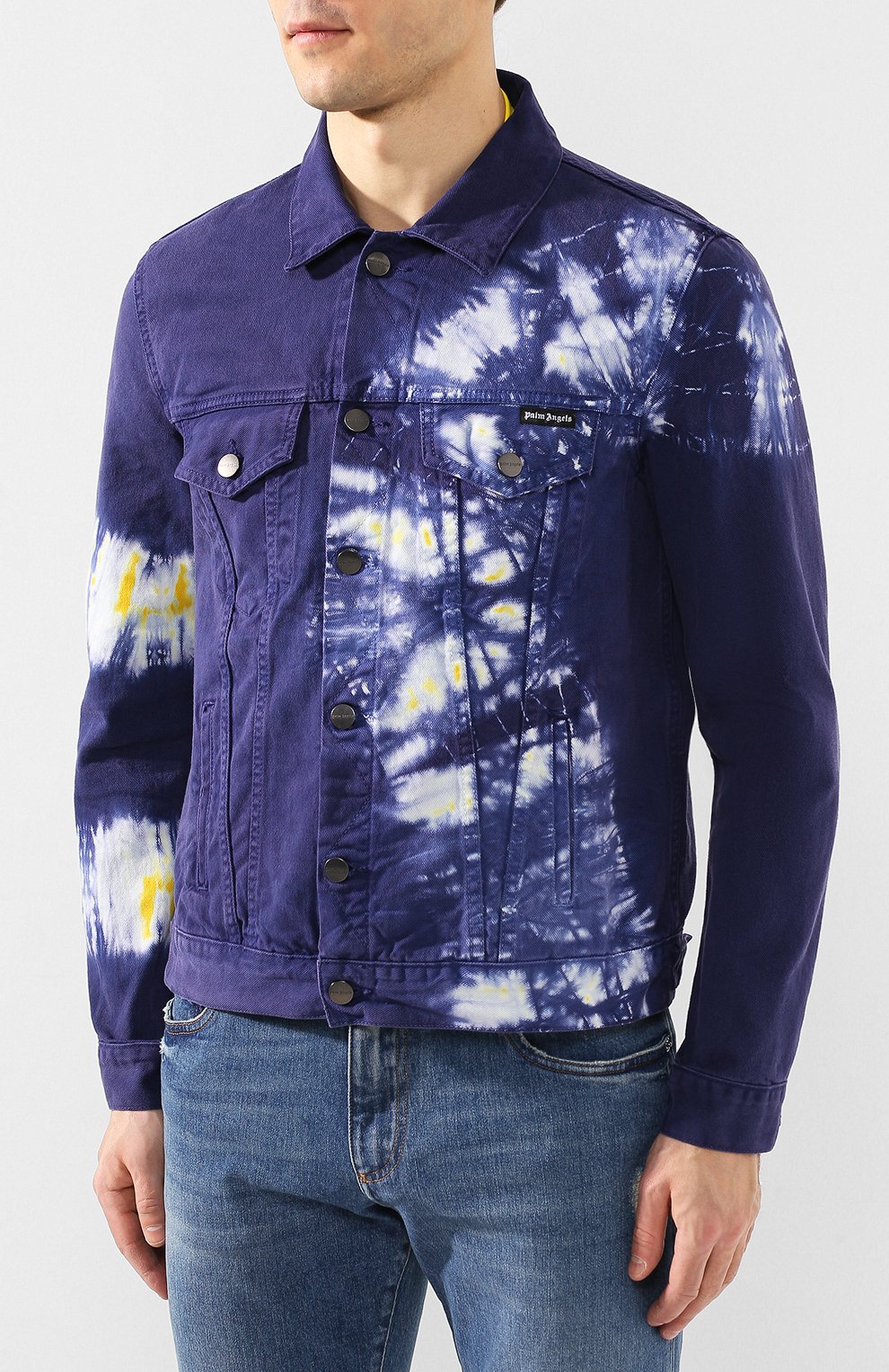Джинсовая куртка PALM ANGELS синего цвета по цене 79950 руб., арт. PMYE013S204160421888, фото 3 Джинсовая куртка PALM ANGELS, арт. PMYE013S204160421888, фото 3