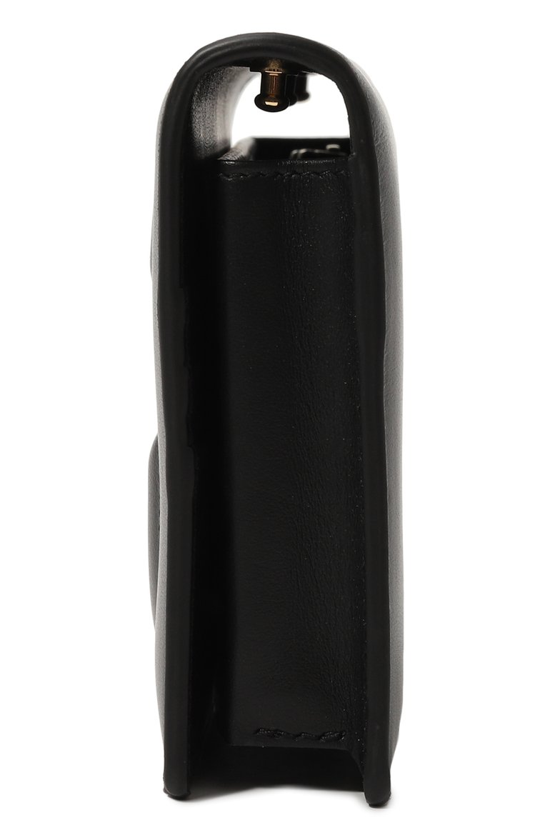 Женская сумка dg logo DOLCE & GABBANA черного цвета, арт. BI9279_BE9279/AG081_1 | Фото 4 (Ремень/цепочка: На ремешке; Размер: mini; Материал: Натуральная кожа; Сумки-технические: Сумки через плечо)