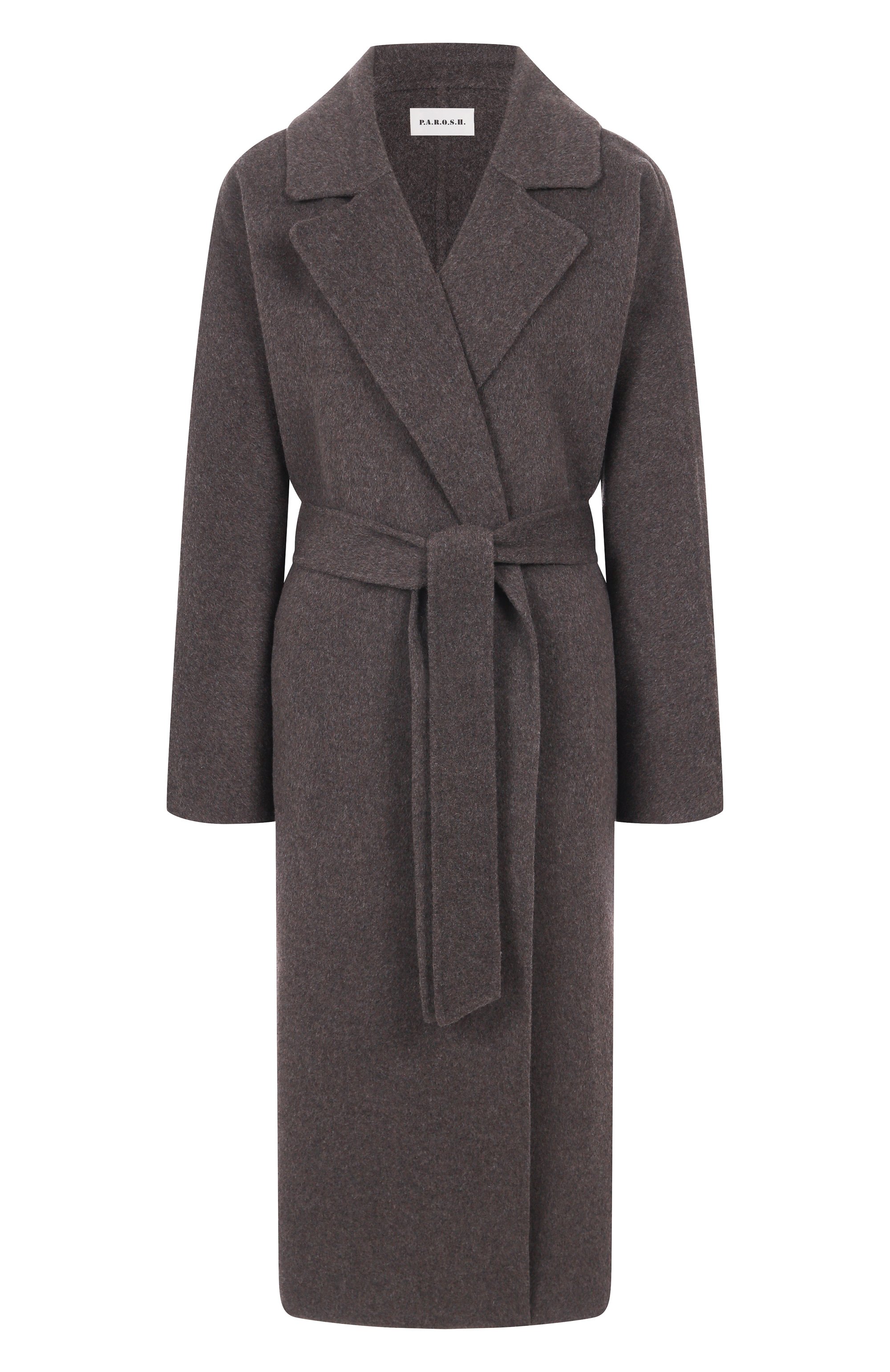 Шерстяное пальто P.A.R.O.S.H. темно-коричневого цвета по цене 111000 руб., арт. LEAK25-D431549, фото 1 Шерстяное пальто P.A.R.O.S.H., арт. LEAK25-D431549, фото 1