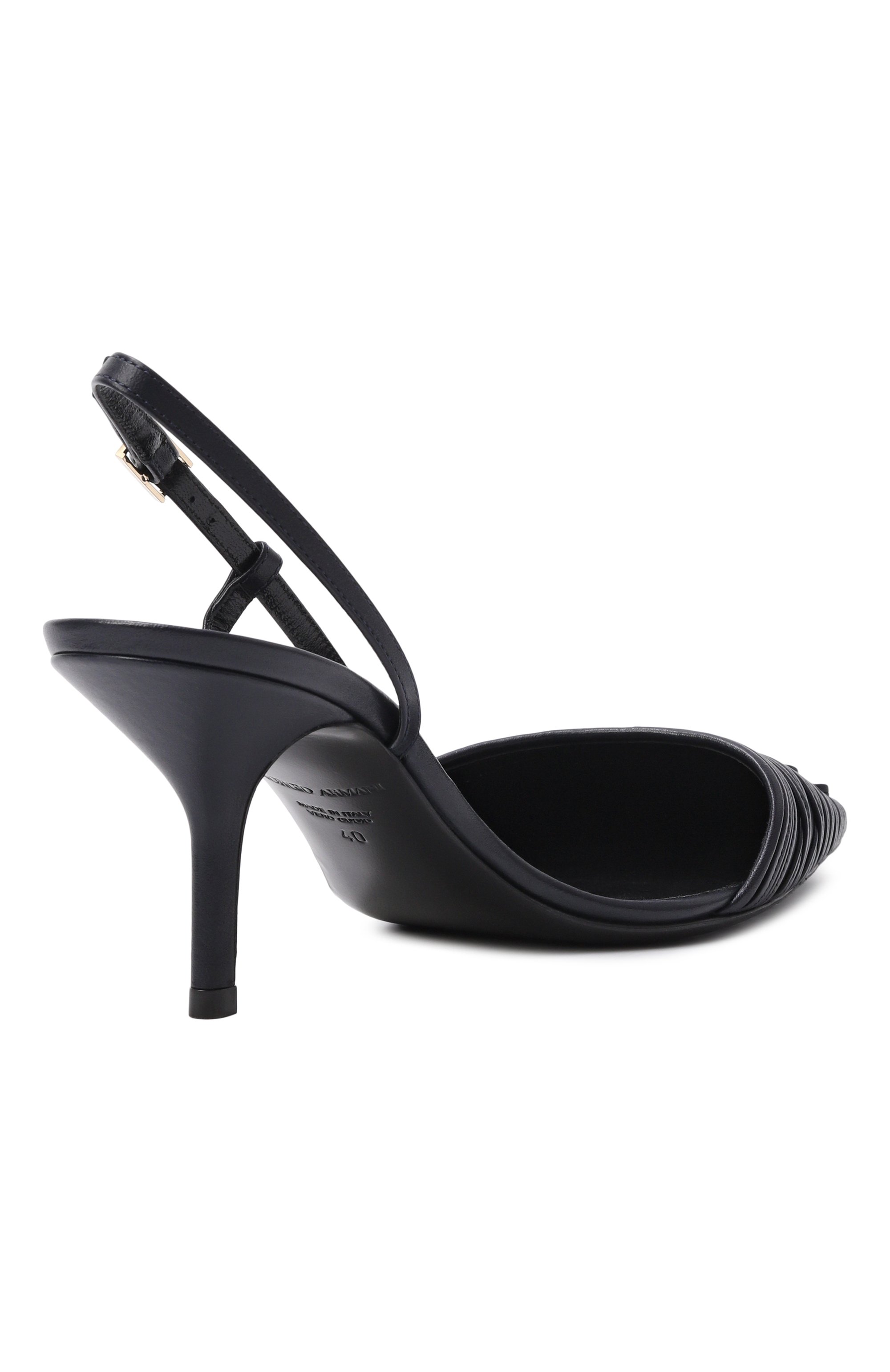 Кожаные туфли GIORGIO ARMANI темно-синего цвета по цене 125500 руб., арт. GW003927/AF28724, фото 5 Кожаные туфли GIORGIO ARMANI, арт. GW003927/AF28724, фото 5