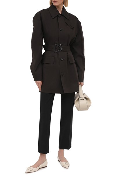 Кожаные балетки VALENTINO белого цвета по цене 62650 руб., арт. VW2S0T72/MZF, фото 2 Кожаные балетки VALENTINO, арт. VW2S0T72/MZF, фото 2