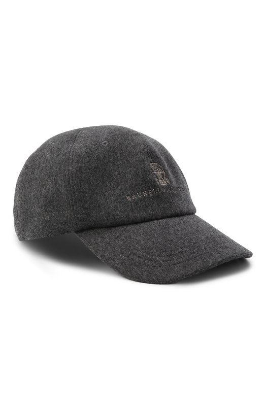 Шерстяная бейсболка Brunello Cucinelli MY4499850 Серый MY4499850