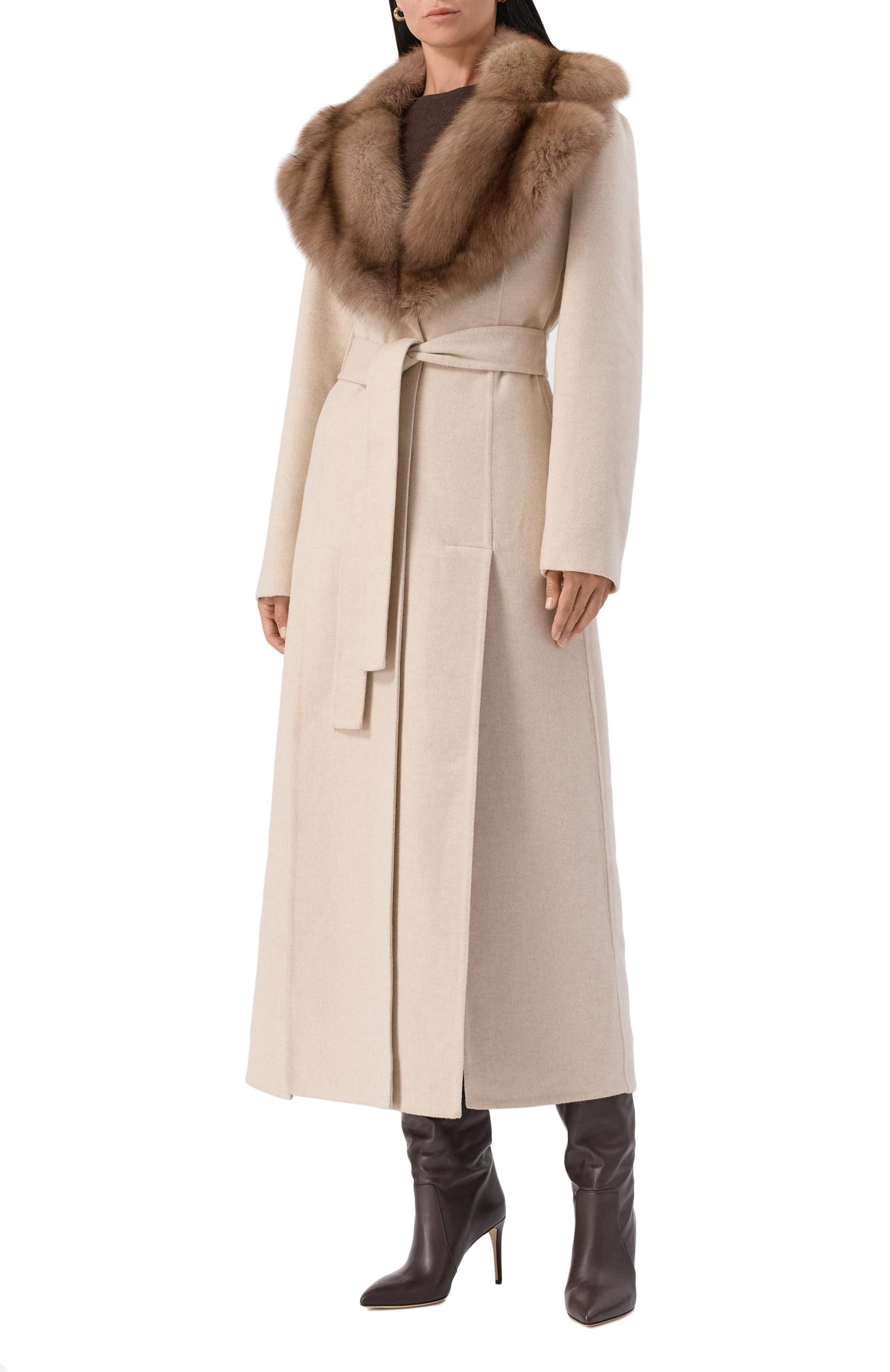 Пальто из шерсти и кашемира с отделкой из соболя MVST, арт. FTBPL-X1306-9SB/LP1447, фото 3