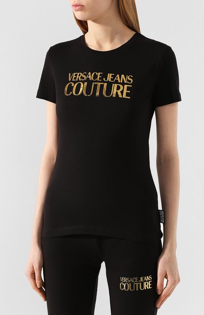 Хлопковая футболка VERSACE JEANS COUTURE, арт. B2HVA7E1-VDP608 L0G0 F0IL/30311, фото 3