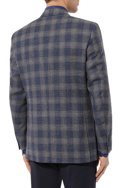 Пиджак из шерсти и хлопка CANALI, арт. 11288/FC05154, фото 4