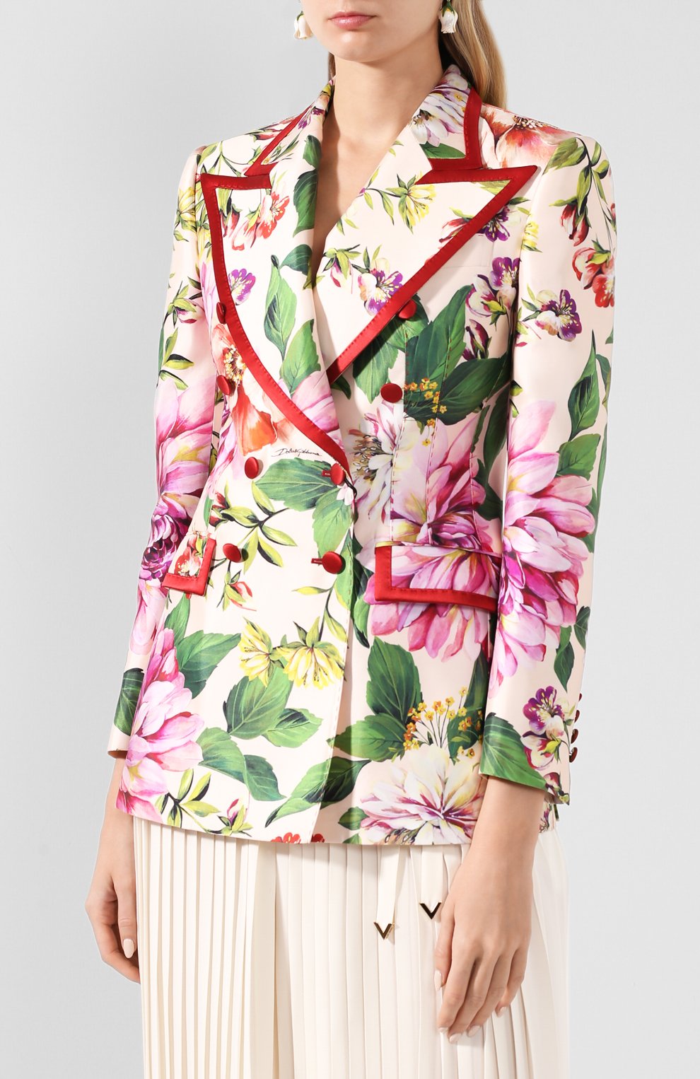 Шелковый жакет DOLCE & GABBANA, арт. F29EET/IS1AE, фото 3