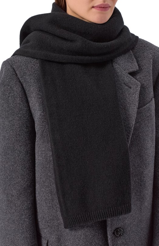 Шарф из шерсти и кашемира Canoe 4504810 Чёрный  4504810 Фото 2
