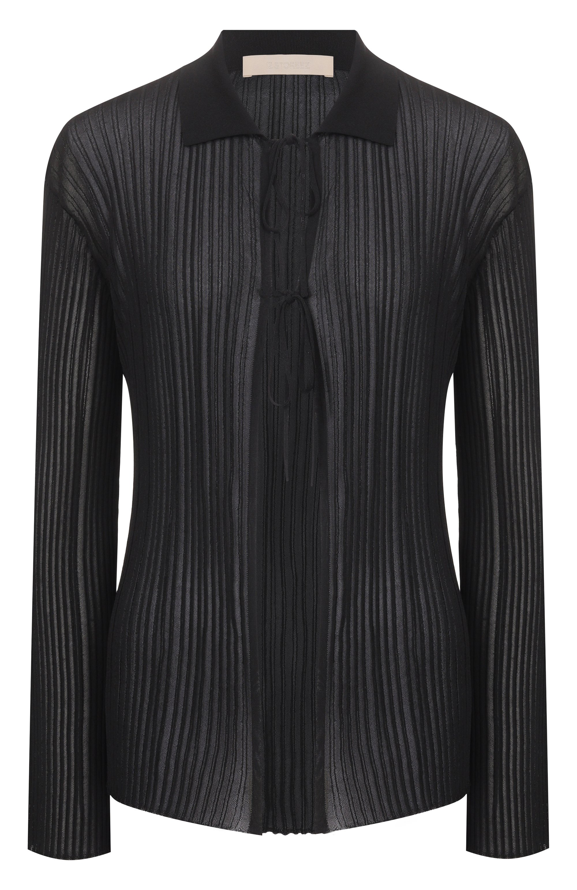 Рубашка из вискозы 12 STOREEZ черного цвета по цене 15000 руб., арт. 136429, фото 1 Рубашка из вискозы 12 STOREEZ, арт. 136429, фото 1