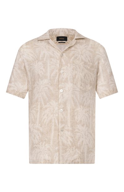 Мужская льняная рубашка BOSS CAMEL, арт. 50560320