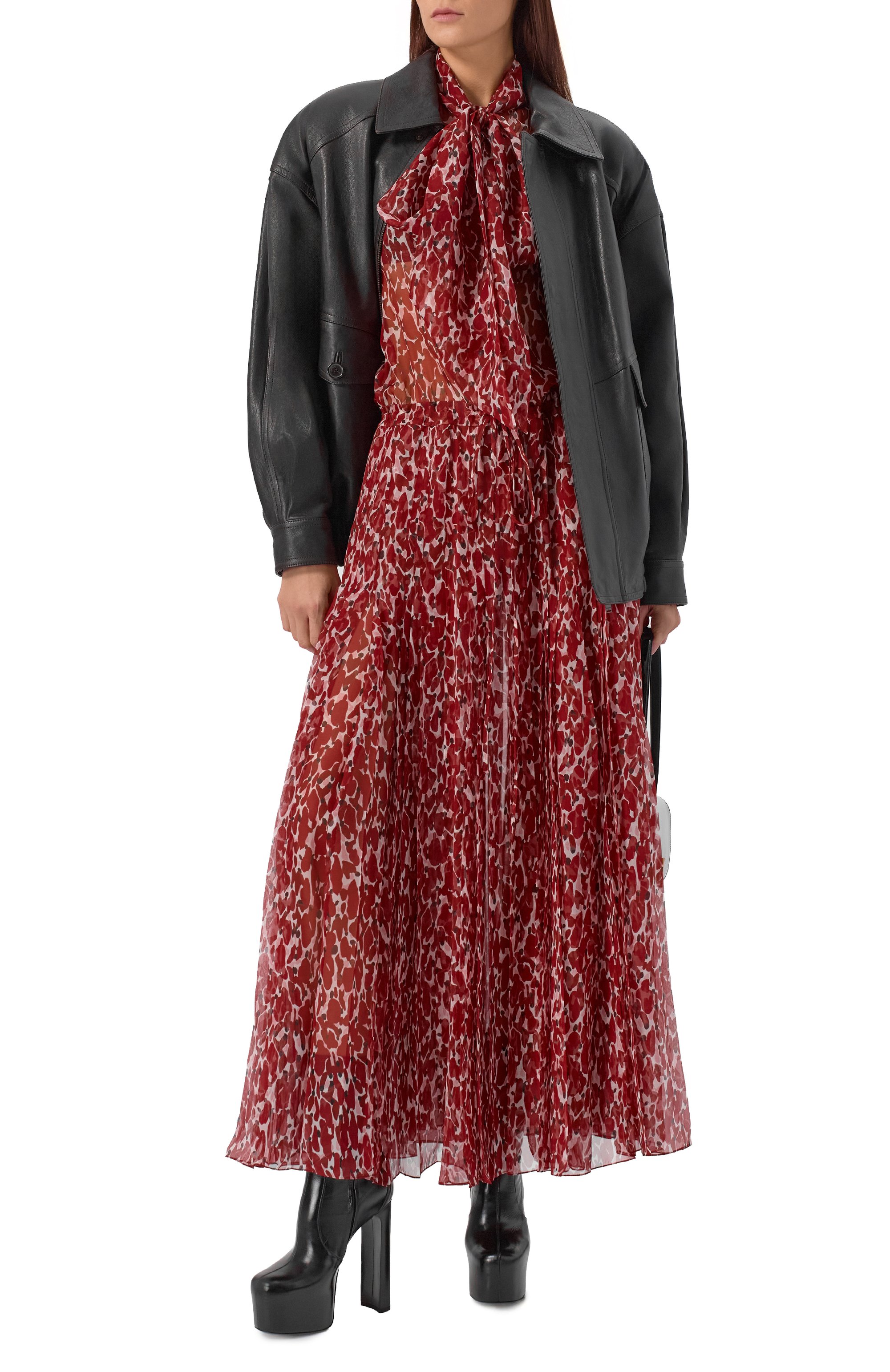 Шелковое платье SAINT LAURENT, арт. 831777/Y4J35, фото 2