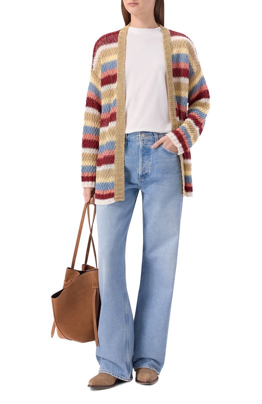Льняной кардиган Weekend Max Mara WKDB0NIT0 Разноцветный  WKDB0NIT0 Фото 2