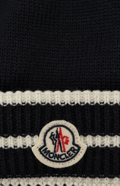 Шерстяная шапка с фактурным отворотом MONCLER ENFANT, арт. D2-951-99211-05-969BY, фото 3