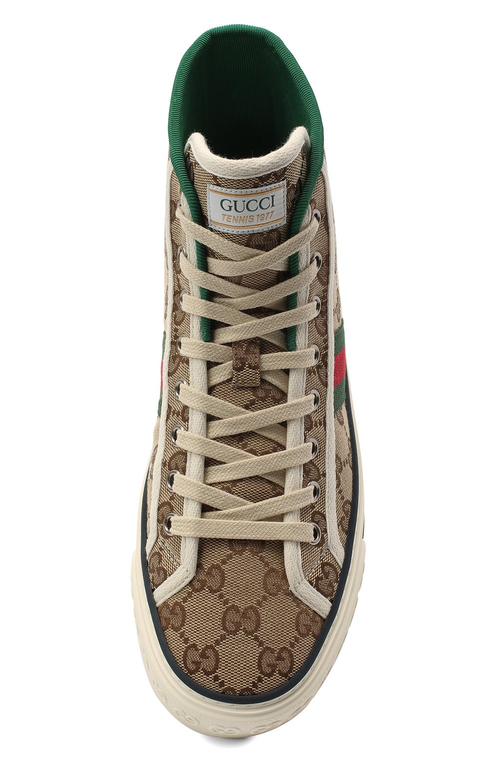 Текстильные кеды gucci tennis 1977 GUCCI, арт. 627838/HVK70, фото 6