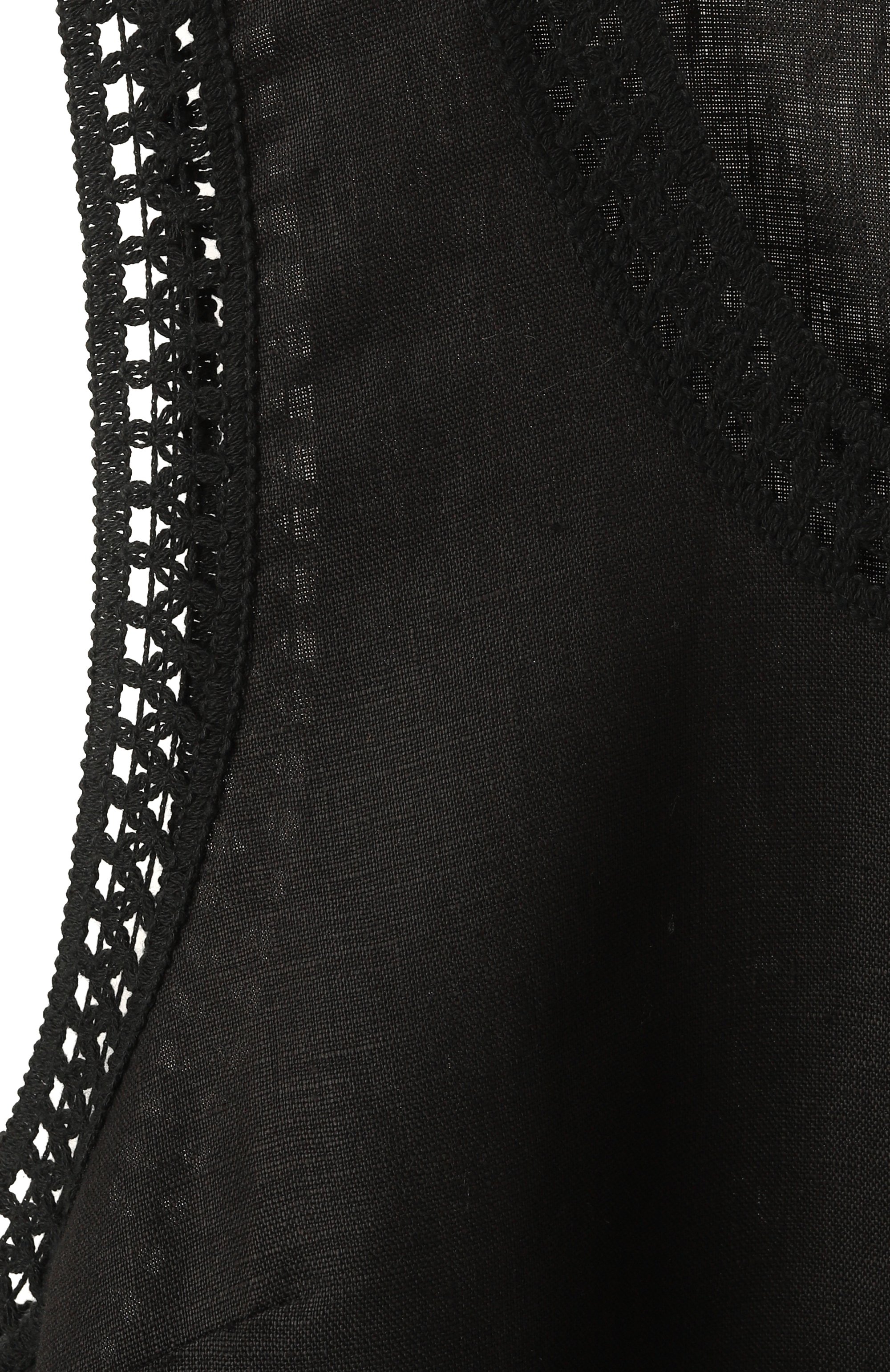 Льняной топ MVST черного цвета по цене 95900 руб., арт. TXBBL-Y102, фото 6 Льняной топ MVST, арт. TXBBL-Y102, фото 6