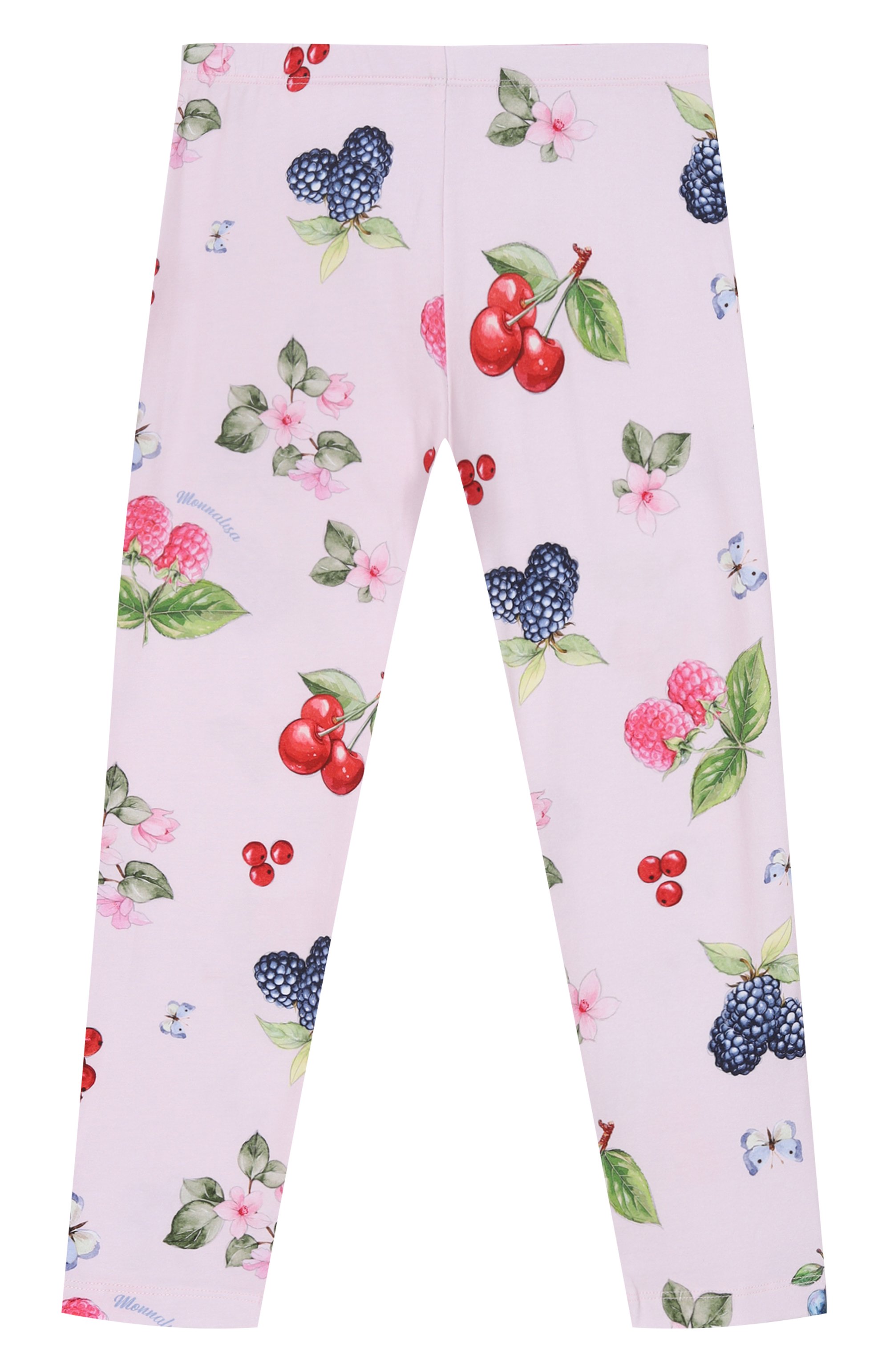 Хлопковые легинсы MONNALISA светло-розового цвета по цене 9475 руб., арт. 11E414, фото 1 Хлопковые легинсы MONNALISA, арт. 11E414, фото 1