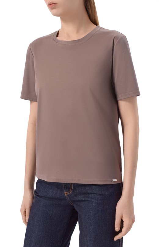 Хлопковая футболка Kiton D61449H0805126 Бежевый  D61449H0805126 Фото 3