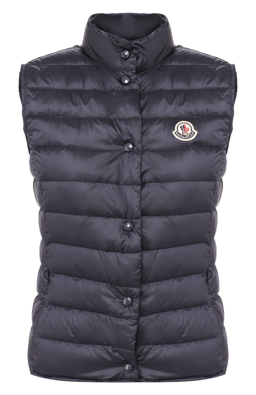 Пуховый жилет MONCLER темно-синего цвета по цене 37300 руб., арт. E1-093-48303-99-53048, фото 1 Пуховый жилет MONCLER, арт. E1-093-48303-99-53048, фото 1