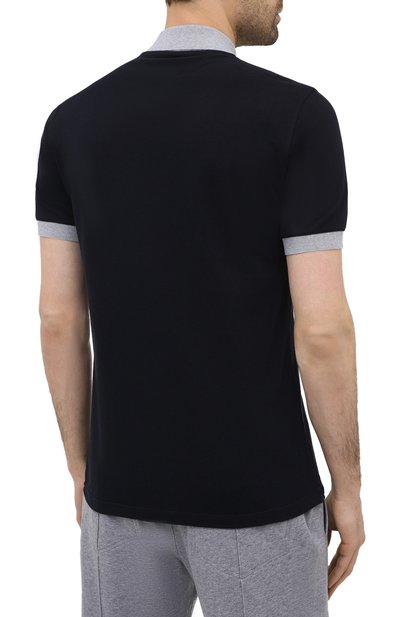 Хлопковое поло BRUNELLO CUCINELLI темно-синего цвета по цене 63950 руб., арт. M0T638357G, фото 4 Хлопковое поло BRUNELLO CUCINELLI, арт. M0T638357G, фото 4