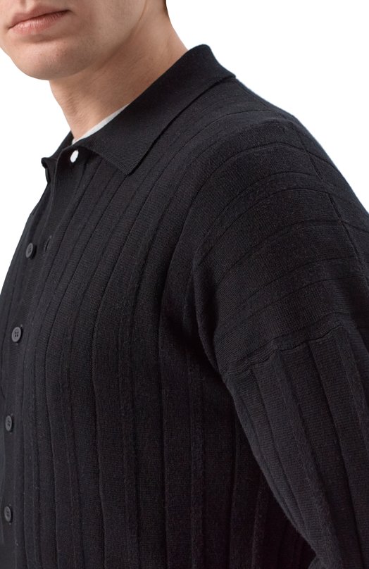 Хлопковый кардиган Kiton UMM0741 Чёрный  UMM0741 Фото 5