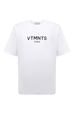 Мужского хлопковая футболка VTMNTS белого цвета, арт. VL18TR120W | Фото 1 (Региональные ограничения белый список (Axapta Mercury): Не проставлено; Принт: С принтом; Нос: Не проставлено; Материал внешний: Хлопок)