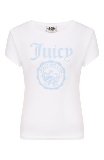Женская хлопковая футболка SPORTY AND RICH, арт. T0111716691WH100/JUICY EMBLEM ESSENTIALS TEE