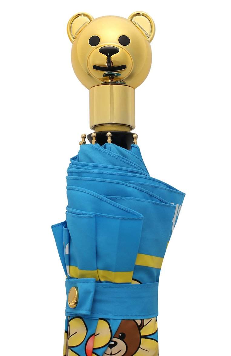 Женский складной зонт с принтом MOSCHINO светло-голубого цвета, арт. 8126-0PENCL0SE | Фото 5 (Материал: Текстиль, Металл, Синтетический материал; Статус проверки: Проверено, Проверена категория; Нос: Не проставлено)