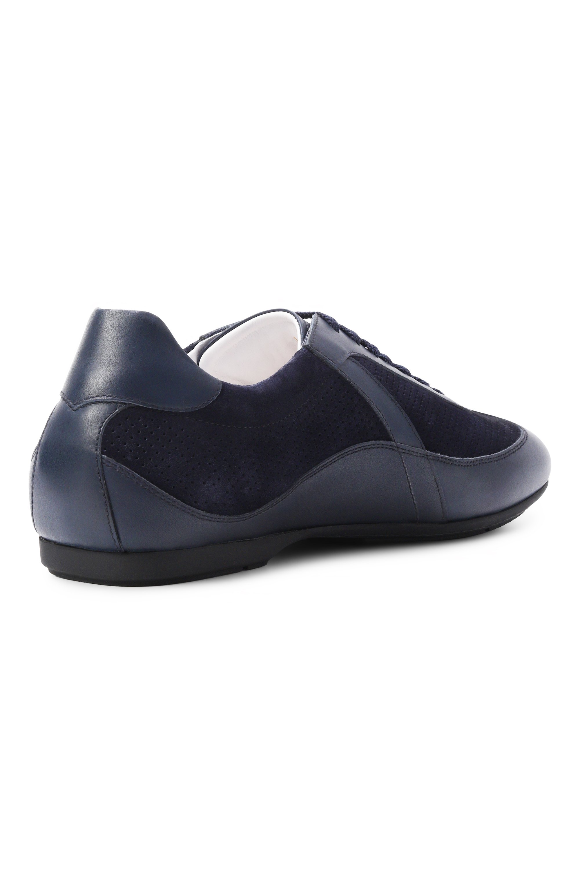 Кожаные кроссовки KITON темно-синего цвета по цене 122500 руб., арт. USSA445N01378, фото 4 Кожаные кроссовки KITON, арт. USSA445N01378, фото 4