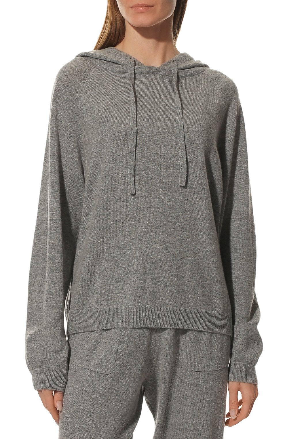 Худи из шерсти и кашемира ALLUDE серого цвета по цене 58200 руб., арт. 225/17002, фото 3 Худи из шерсти и кашемира ALLUDE, арт. 225/17002, фото 3