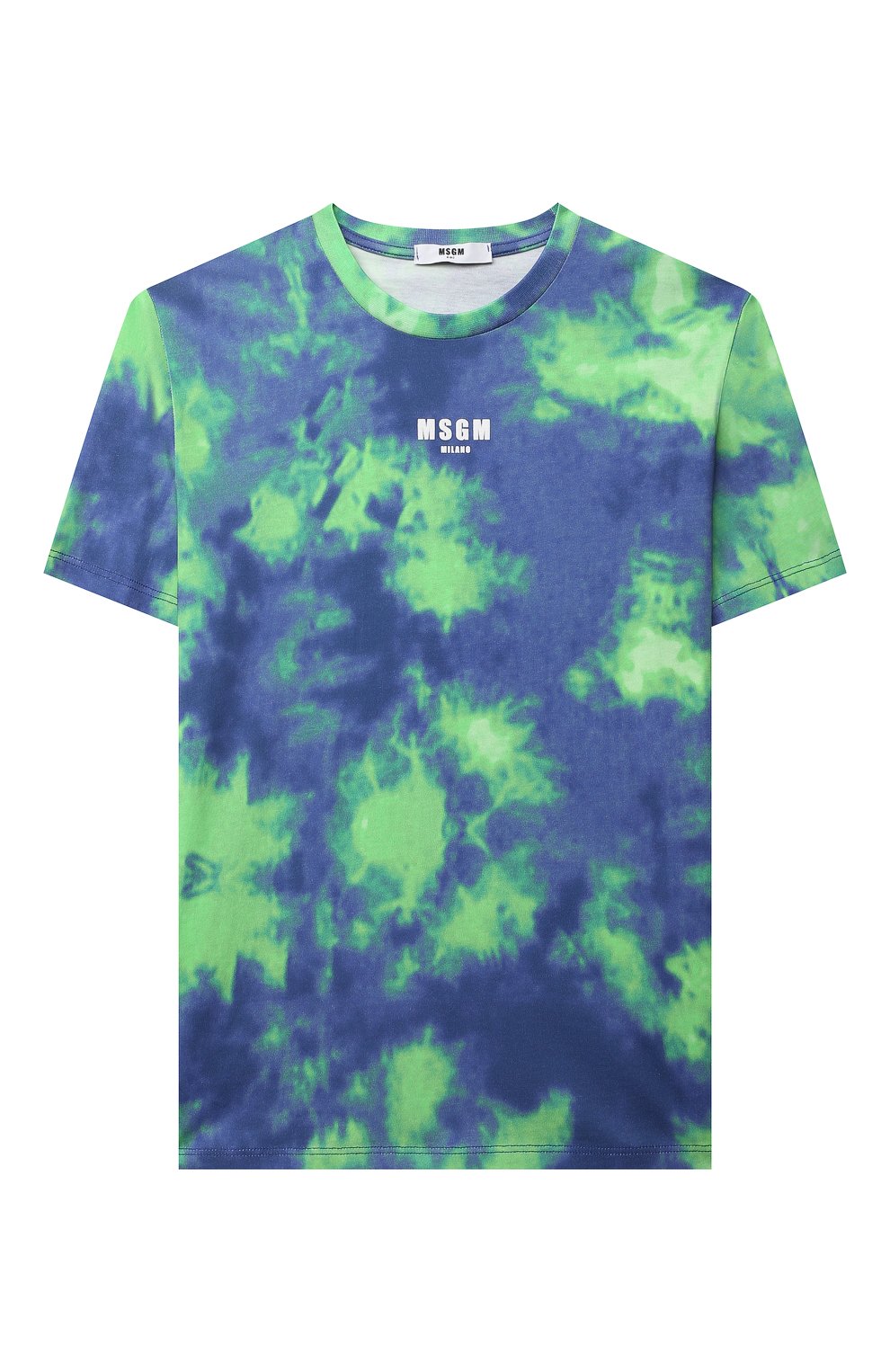 Хлопковая футболка MSGM KIDS разноцветного цвета по цене 6995 руб., арт. MS028919, фото 1 Хлопковая футболка MSGM KIDS, арт. MS028919, фото 1