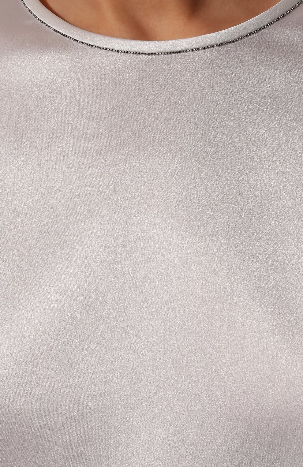 Шелковый топ BRUNELLO CUCINELLI молочного цвета по цене 96350 руб., арт. M0C59DE310, фото 5 Шелковый топ BRUNELLO CUCINELLI, арт. M0C59DE310, фото 5