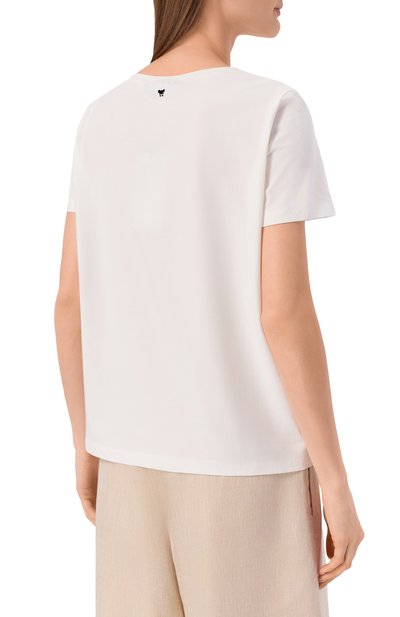 Хлопковая футболка WEEKEND MAX MARA, арт. WKDGENI0, фото 4