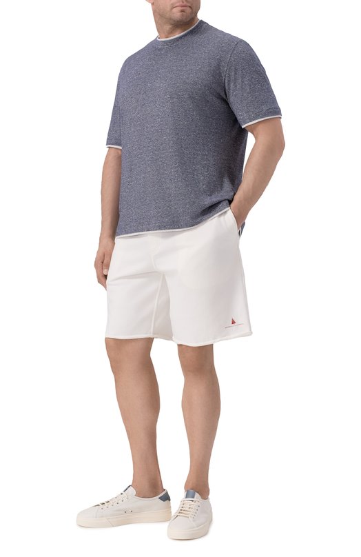 Хлопковые шорты Brunello Cucinelli MP8633238G Белый  MP8633238G Фото 2