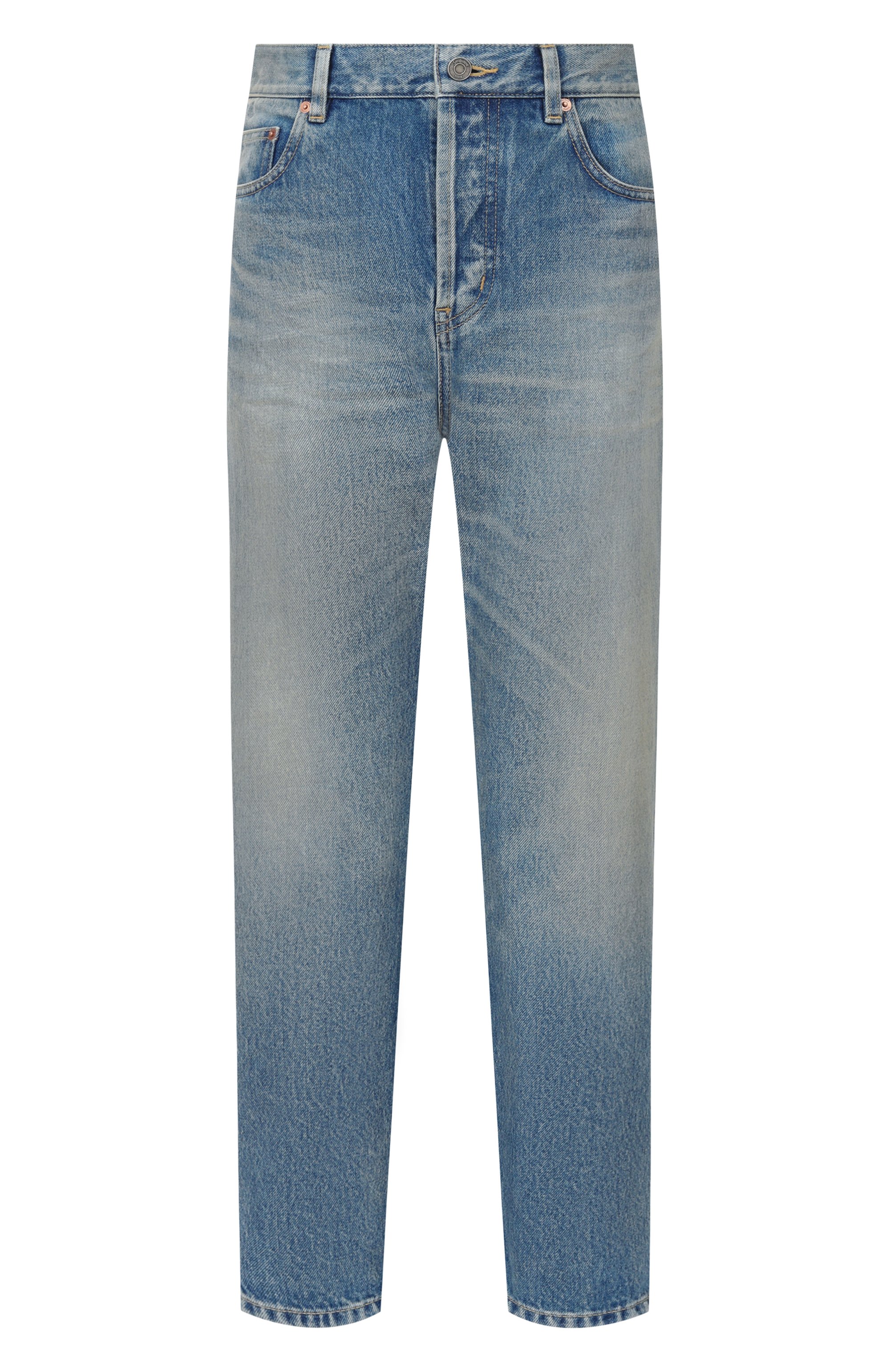 Джинсы SAINT LAURENT синего цвета по цене 154500 руб., арт. 813269/Y11CA, фото 1 Джинсы SAINT LAURENT, арт. 813269/Y11CA, фото 1