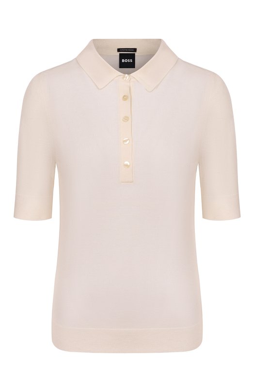 Шерстяное поло BOSS 50545015 Кремовый 50545015