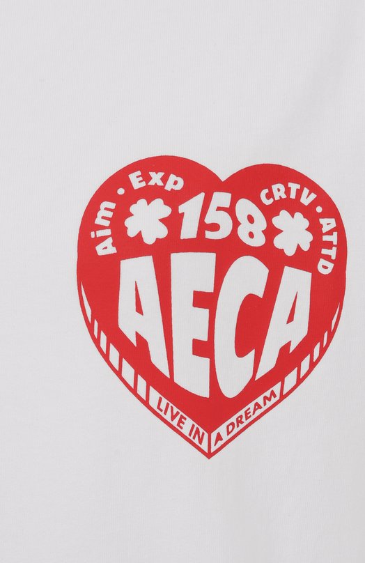 Хлопковая футболка AECA WHITE AWCMSSBDTTSST006C0.WHITE (S) Белый  AWCMSSBDTTSST006C0.WHITE (S) Фото 6