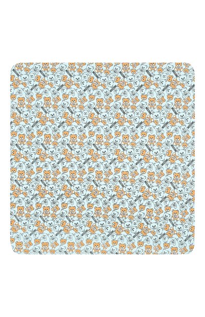 Хлопковое одеяло MOSCHINO голубого цвета по цене 12550 руб., арт. M8B000/LDB46, фото 3 Хлопковое одеяло MOSCHINO, арт. M8B000/LDB46, фото 3