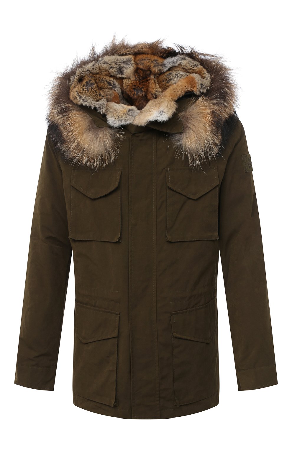 Парка с меховой подкладкой BARBED зеленого цвета по цене 199500 руб., арт. A20-FJMC20TMC, фото 1 Парка с меховой подкладкой BARBED, арт. A20-FJMC20TMC, фото 1